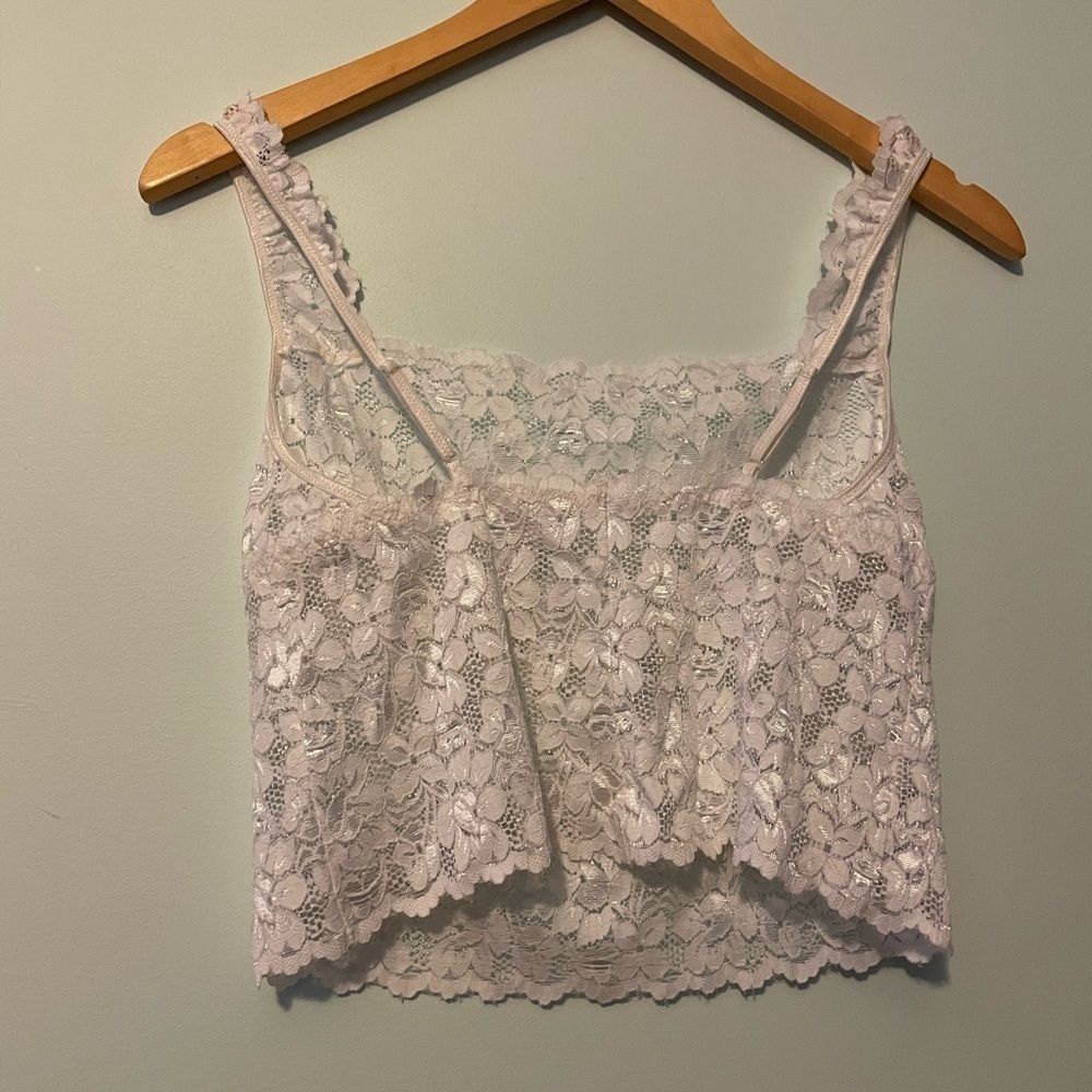 Fashion Bug White Lace Top Large - Picture 4 of 6